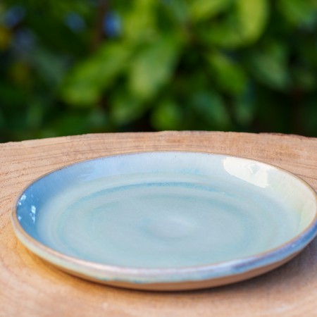 Assiette vert d'eau