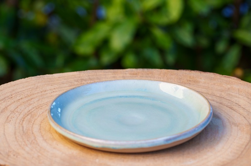 Assiette vert d'eau