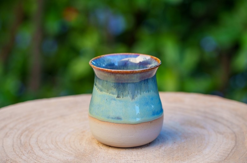Vase miniature Bronze et vert