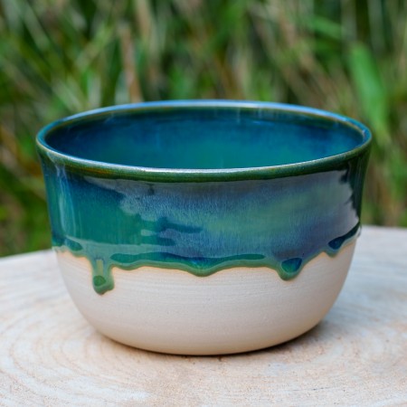Grand bol bleu et vert