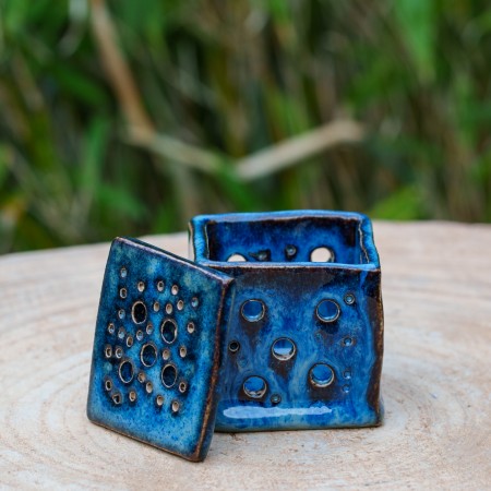 Boite à Bijoux Cube Bleu
