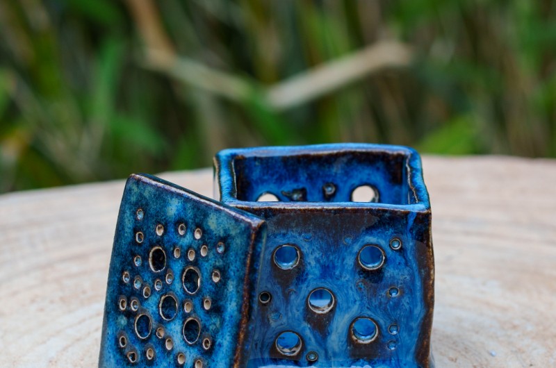 Boite à Bijoux Cube Bleu