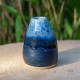 Vase miniature bleu cristallisé