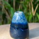 Vase miniature bleu cristallisé