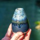 Vase miniature bleu cristallisé