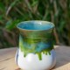 Vase blanc et vert