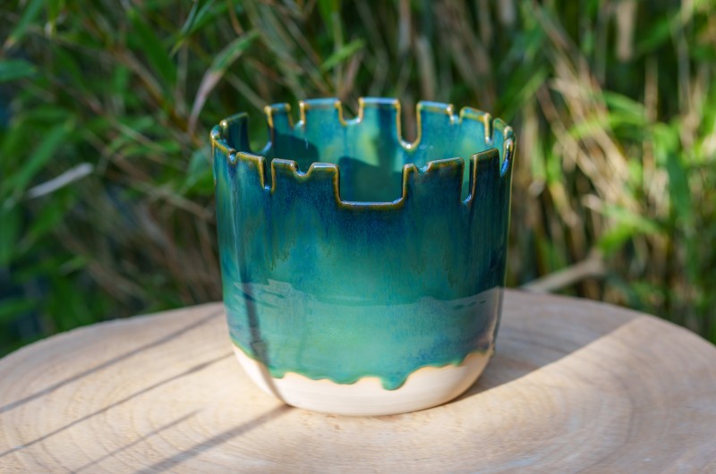 Cache-pot vert