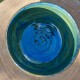 Cache-pot vert et bleu