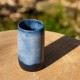 Pot cylindrique bleu et beige