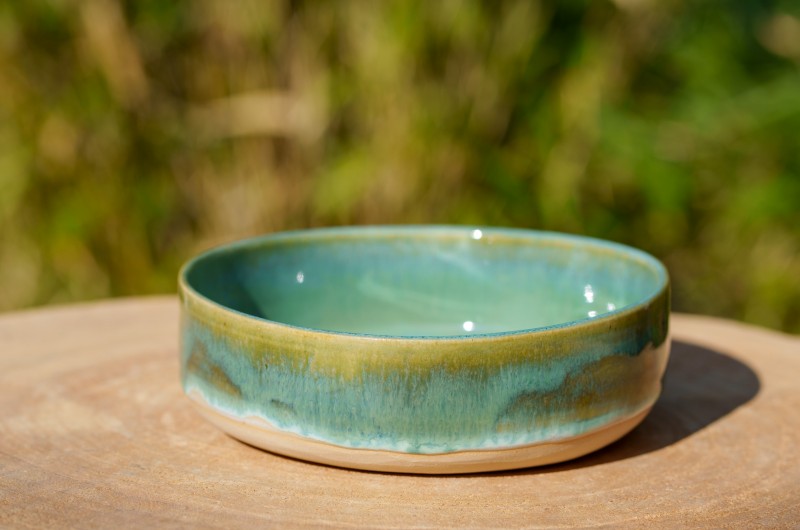 Assiette creuse verte