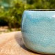 Pot boule bleu glacier