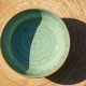 Assiette creuse verte et bleue