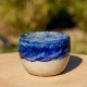 Pot boule bleu