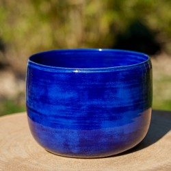 Cache-pot bleu