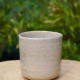 Cache-pot blanc et noir craquelé Imitation Raku