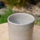 Cache-pot blanc et noir craquelé Imitation Raku