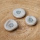 Worry Stone en céramique - Monstera