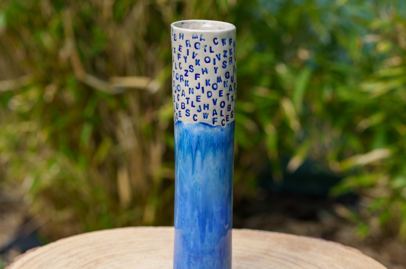 Vase Alphabet - Bleu