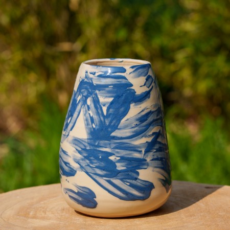 Vase Bleu et beige