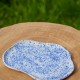 Coupelle blanche et bleue