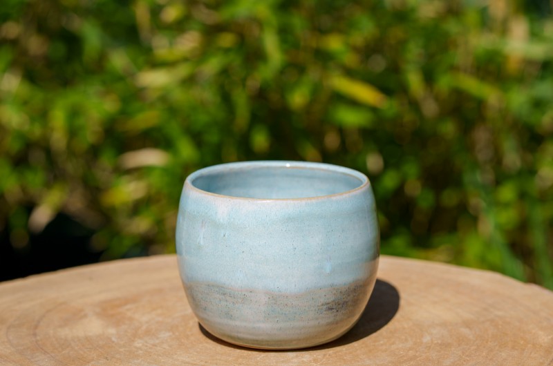 Pot boule bleu ciel