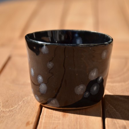 Petit Cache-pot noir avec cristaux