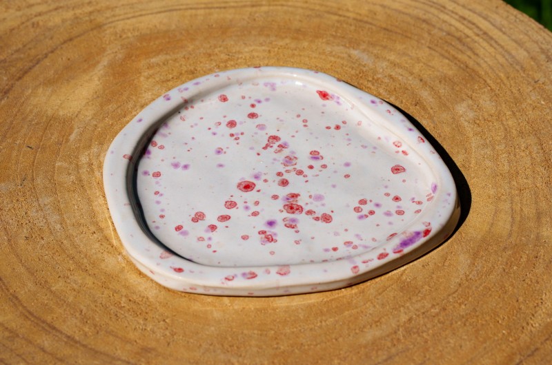Coupelle blanche et rose