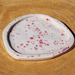 Coupelle blanche et rose