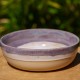 Assiette creuse blanc et violet