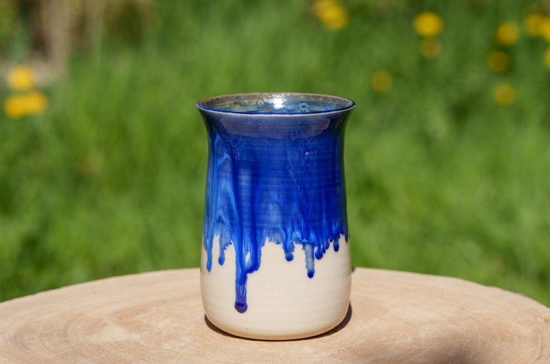 Vase Bleu et beige
