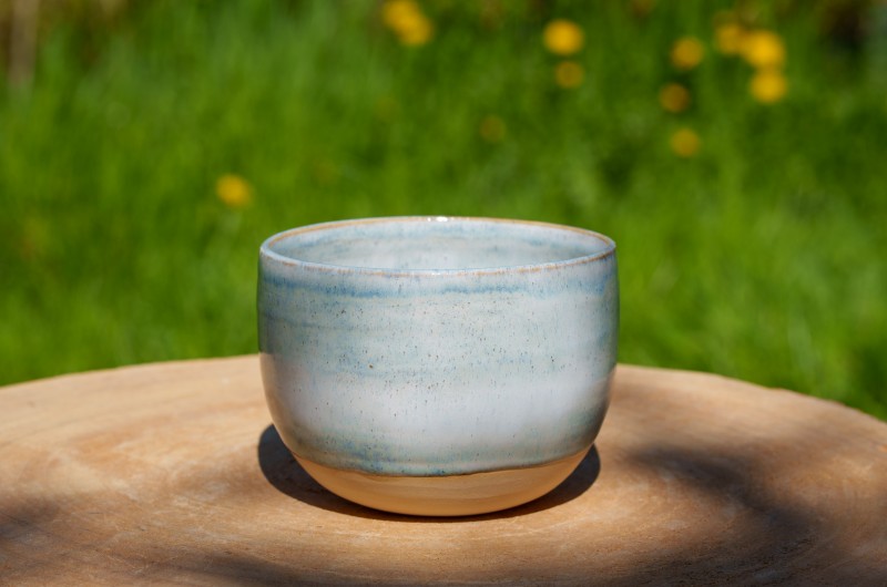 Pot boule bleu ciel
