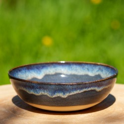 Assiette creuse gris bleu