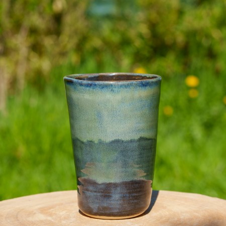 Vase vert et gris