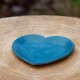 Coupelle Coeur turquoise matte