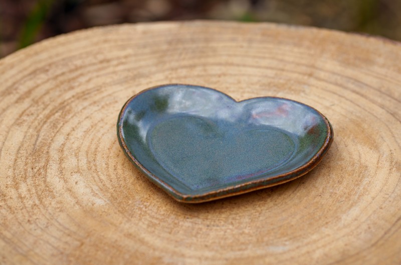 Coupelle Coeur bronze et brune