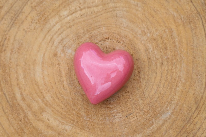 Presse-papier Coeur Rose