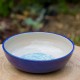 Grande assiette creuse poissons bleus