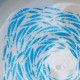 Grande assiette creuse poissons bleus