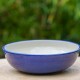 Grande assiette creuse poissons bleus