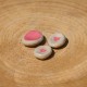 Worry Stone en céramique - Coeur rose