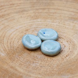 Worry Stone en céramique - bleu ciel
