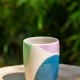 Gobelet bleu vert et beige
