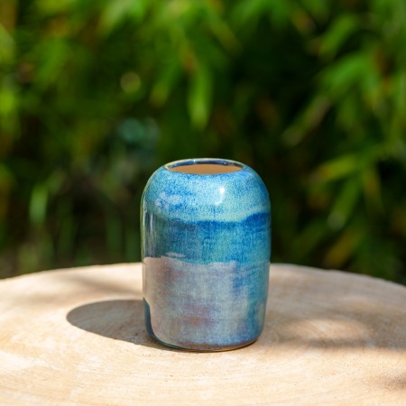 Vase miniature vert et bleu