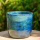Cache-pot vert et bleu