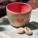 Bol grand coeur rose