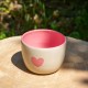 Bol grand coeur rose