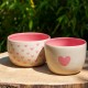 Bol grand coeur rose