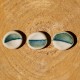 Worry Stone bicolore en céramique vert