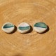 Worry Stone bicolore en céramique vert
