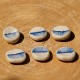 Worry Stone bicolore en céramique bleu